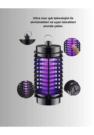 Elektrikli Sivrisinek Katili, Uv Işıklı Tuzak, 20-50 M² Alan