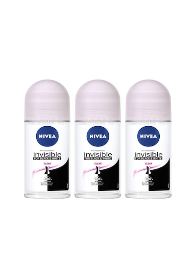 Nivea Invisible Black&White Clear Kadın Roll-On Deodorant 50 ML x 3