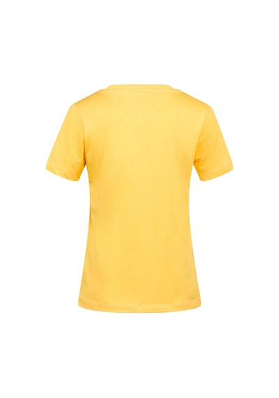 2as Alone Baskılı V Yaka Kadın T-shirt 404 Sarı