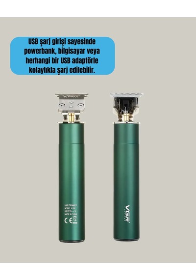 Astraltech Saç Ve Sakal Kesme Makinesi Koyu Yeşil Metal Gövde