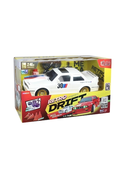 Uzaktan Kumandalı Bmw E30 Rc Drift Arabası 1:16 Ölçek 4x4 Şarjlı Işıklı Model Araba 30+ Km/h Beyaz