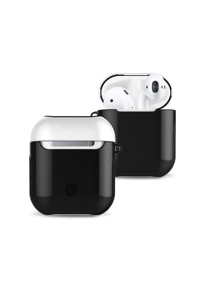 Cosmotex Newface Apple Uyumlu AirPods 2 2.nesil 3in1 Kılıf - Siyah-beyaz