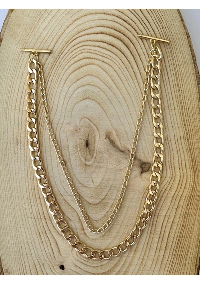 Unisex Gold Rengi Gömlek Yaka Zinciri İğnesi Aksesuarı Pytkgmlznc