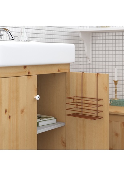 Teknotel Askılı Dolap İçi Tek Katlı Banyo&mutfak Rafı Bakır Sf004 Bakır