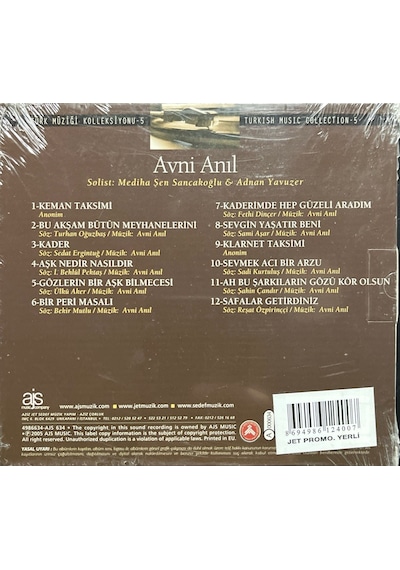 Plak Değildir Cd Dir Cd Avni Anıl Unutulmayan Besteciler Açılma