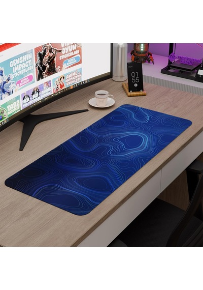 Topografi Oyuncu Gaming Mouse Pad Topography Kauçuk Kaymaz Taban Mousepad V1, 70x30 Xl