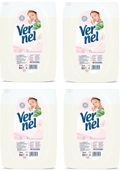 Vernel Çamaşır Yumuşatıcısı Hassas & Yumuşak 4 x 5 L