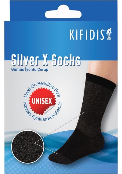 Kifidis Silver-x Socks Gümüş İyonlu Çorap Abanoz
