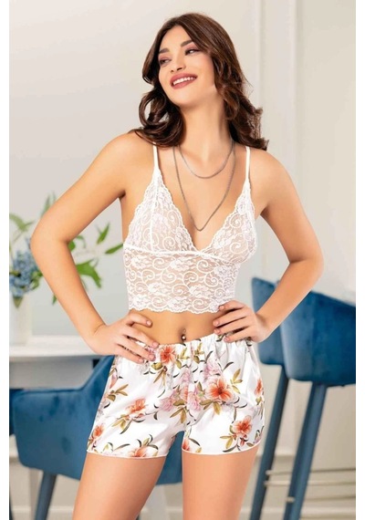 Miss Laris Lingerie Gecelik Kadın 3045 Ekru
