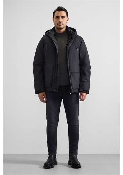 Süvari Siyah Slim Cepsiz Mont Mn2008700501-s09 Siyah