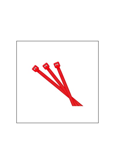 Tek-iş Kablo Bağı Plastik Cırt Kelepçe 200 Mm X 2.5 Mm Kırmızı 100 Adet