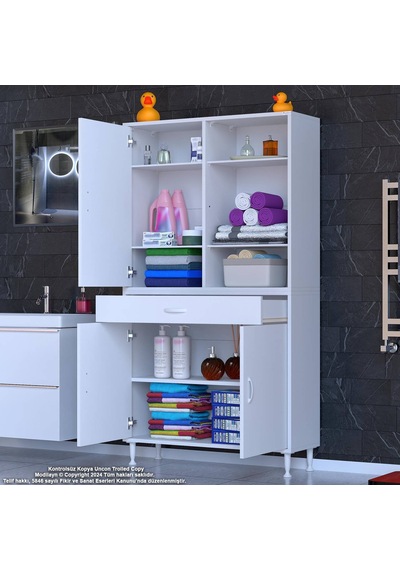 Eliusta Rivo 4 Raflı Banyo/mutfak Dolabı 90 Cm Beyaz Renkli Çok Amaçlı Dolap 90x173x32,5 Cm Ebatlarında Beyaz Eliusta Rivo 4 Raflı Banyo/mutfak Dolabı 90 Cm Beyaz Renkli Çok Amaçlı Dolap 90x173x32,5 Cm Ebatlarında Beyaz