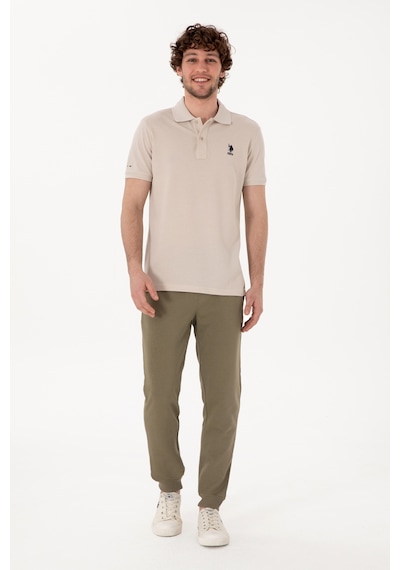 U.S. Polo Assn. Erkek Slim Fit Lastikli Paça Vizon Eşofman Altı 50298047-VR052 U.S. Polo Assn. Erkek Slim Fit Lastikli Paça Vizon Eşofman Altı 50298047-VR052