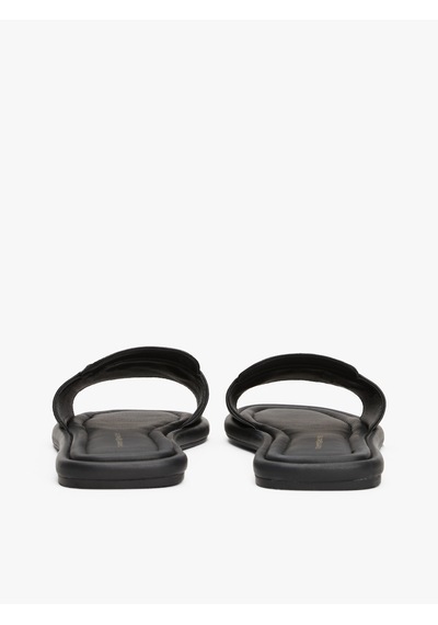 Tommy Hilfiger Leather Horsebıt Mule Kadın Siyah Sandalet - Fw0fw08420