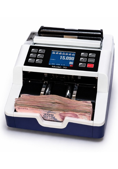 Sesli Karışık Para Sayma Makinesi Mıx 70+ Mavi Ve Beyaz Tl - Euro Karışık Sayım, Dolar Adet Sayım