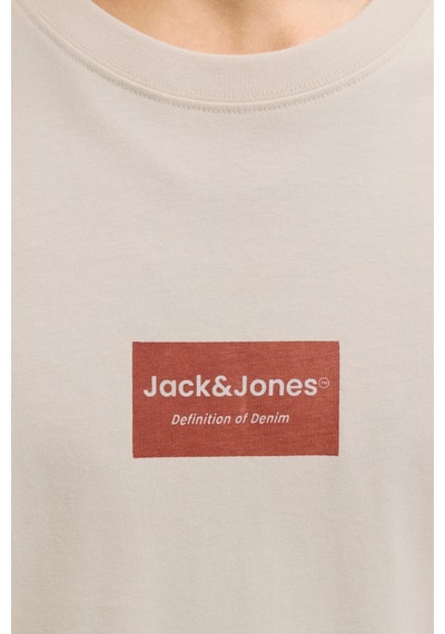 Jack & Jones Jjfrank Erkek Tişört Bisiklet Yaka Kısa Kollu Bej