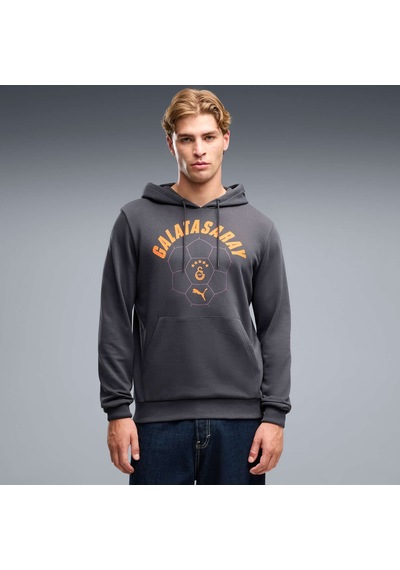 Puma Galatasaray Ftblculture Erkek Kapüşonlu Sweatshırt 786842 19 Gri