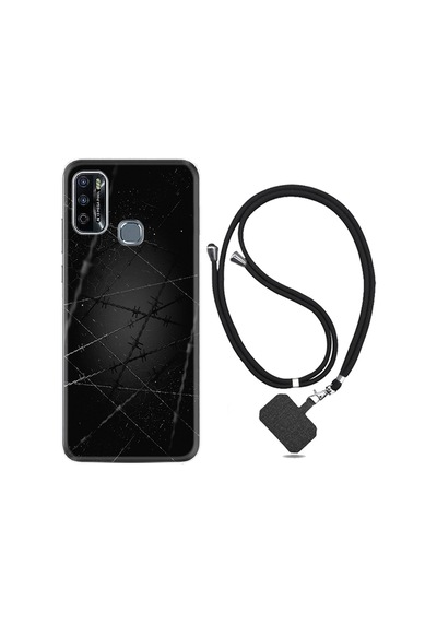 Infinix Hot 9 Play Kılıf Boyun Askılı Dikenli Tel 1779