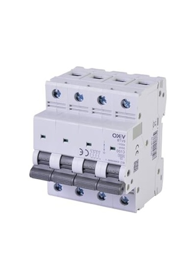 6ka C Tipi 4 Kutup Otomatik Sigorta 100a 10