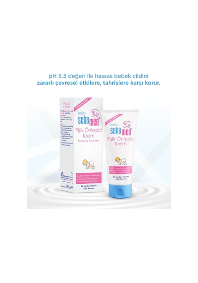 Sebamed Baby pH 5.5 Yoğun Nemlendirici Etkili Pantenol İçerikli Koruyucu Önleyici Bebek Pişik Kremi 100 ML