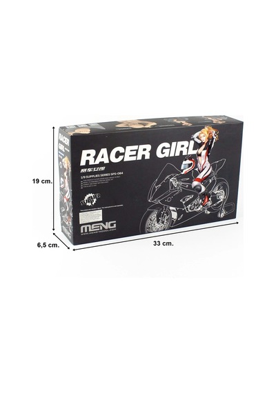 1/9 Resın Yarış Motoru Sürücüsü Kız Figürü, Meng Sps084