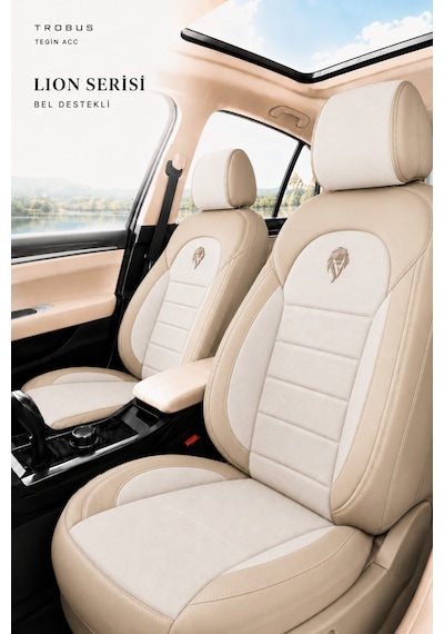 Fiat Tipo 1990-2000 Uyumlu Lion Serisi Bej Oto Koltuk Kılıfı