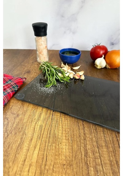 Tr Cam Kesme Tahtası - Cam Kesme Tablası Füme Cam 17cm X 29cm Diğer