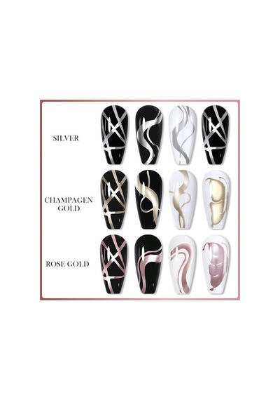 Lily Cute Metalik Nail Art Çizim Ojesi Champagen Gold 56567