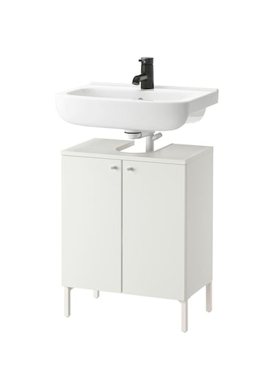 Lavabo Dolabı Kombinasyonu, Beyaz, 54x40x80 Cm, Saljen Batarya Beyaz Lavabo Dolabı Kombinasyonu, Beyaz, 54x40x80 Cm, Saljen Batarya Beyaz