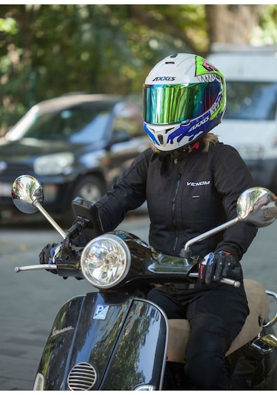 Venom Ceket Yazlık Urban Kadın Siyah Motosiklet Mont