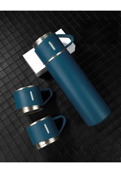Kamp Termosu - Termos Seti - 500 Ml - 3 Adet Bardak 001