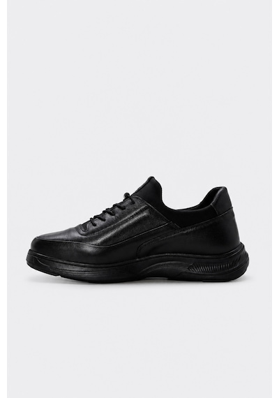 Fast Step Hakiki Deri Siyah Erkek Casual Ayakkabı 166ma1006