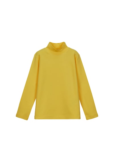 Lovetti Sarı Kız Çocuk Yarım Balıkçı Uzun Kol Tişört 1011S015 Sarı