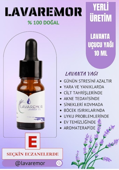 Lavaremor Doğal Lavanta Uçucu Yağı 10 ML