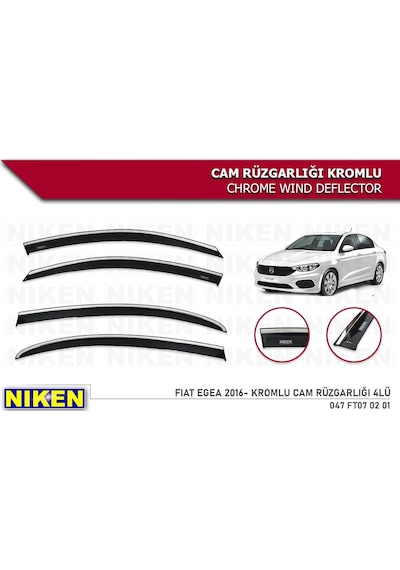 Fiat Egea Cam Rüzgarlığı Kromlu Niken