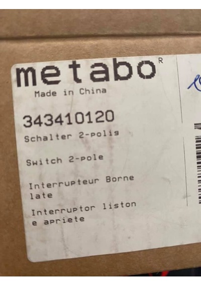 Metabo 2 Kutuplu Şalter Anahtar 343410120