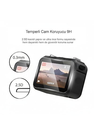 Teknoroket Djı Osmo Nano Uyumlu Ekran + Lens Temperli Cam Koruyucu 9h Şeffaf