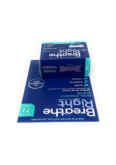 Breathe Right Extra Strength Burun Bandı Şeffaf Renk 72 Adet Erkek