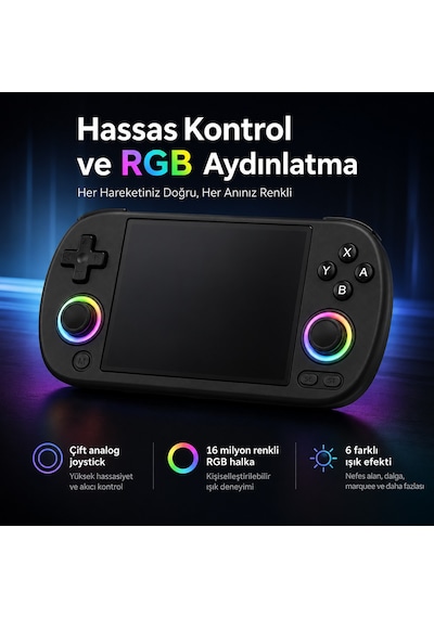 Rg40xxh Retro El Oyun Konsolu 4.0 İnç Ips Ekran, Taşınabilir Retro Atari Konsolu