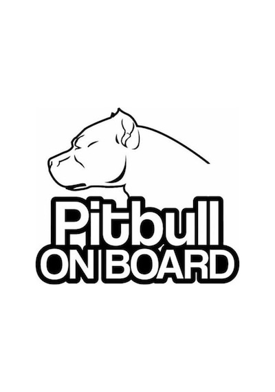 Pitbull Tarafından Korunuyor Sticker Yapıştırma 16Cm