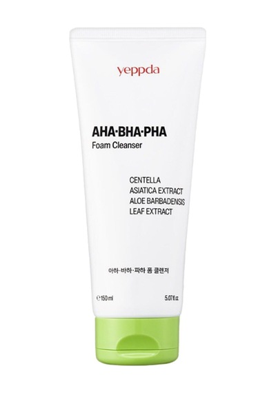 Yeppda Hafif Asidik Akneli Ciltler İçin Yüz Temizleme Köpüğü Yeppda AHA BHA PHA Foam Cleanser 150 ML