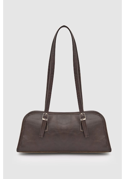 Shule Bags Vanity Baget Çanta Acı Kahve Acı Kahverengi