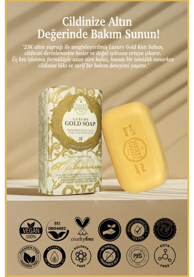 Nesti Dante Luxury Gold Soap 23K Lüks Altın Sabun 250 G