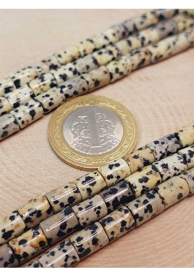 Jasper Taşı Silindir Kesim 5.5x7.5mm Dizi 49314