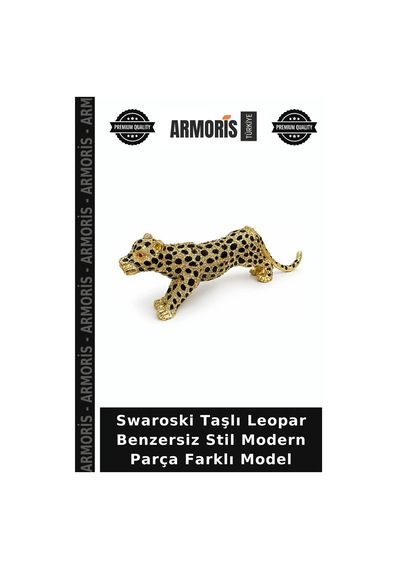 Swaroski Taşlı Leopar Benzersiz Stil Modern Parça Farklı Model Çok Renkli