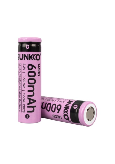 Sunkko 21078 3.2 Volt 600 Mah Ifr 14250 Şarj Edilebilir Pil - 2 Li Paket Halinde