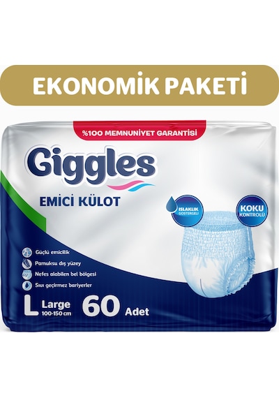 Giggles Emici Külot Yetişkin Hasta Bezi L 2 x 30'lu