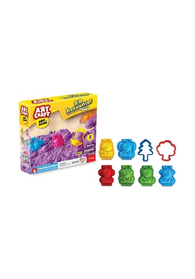 03612 , Artsand 3d Hayvanlar Kum Seti 500 Gr / +3 Yaş Mor