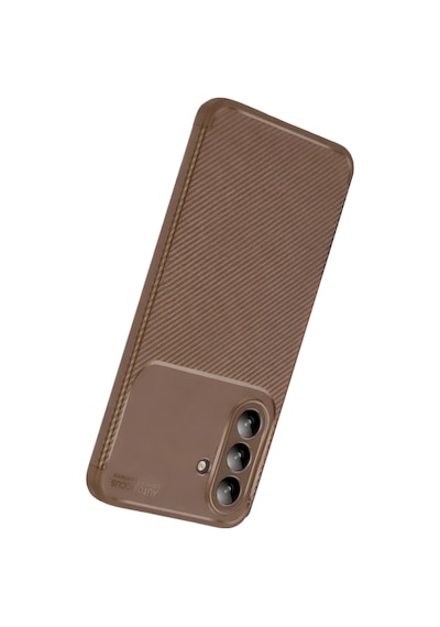 Samsung Galaxy  Uyumlu,  S26 Fe Kılıf Karbon Silikon Case Kahverengi