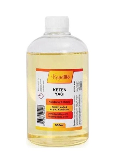 500 Ml Ağartılmış Keten Yağı Rafine Resim Yağı Linseed Oil Bleached Yağlı Boya Yardımcısı Diğer